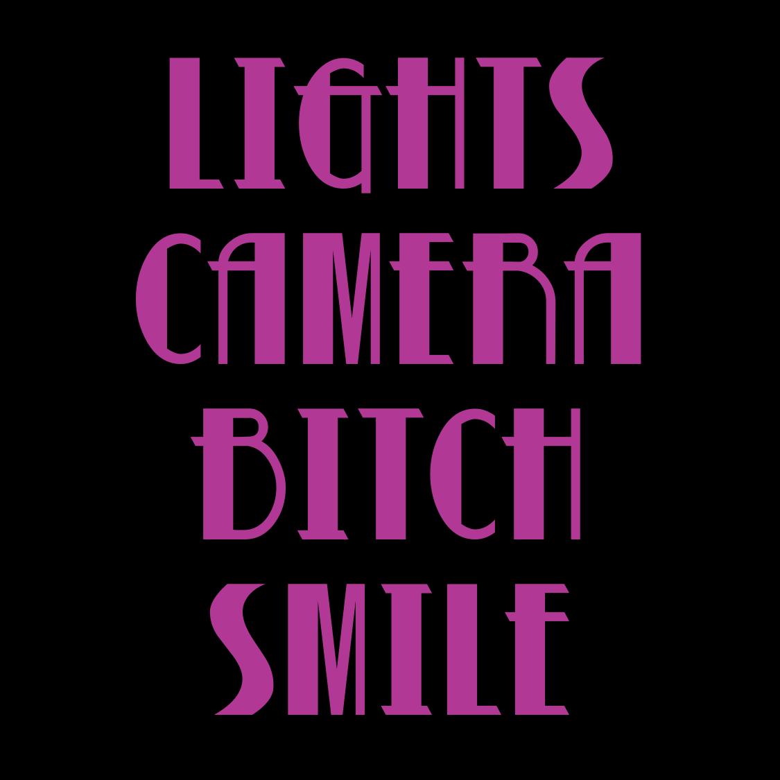 Lights Camera Bitch Smile - Canvas Shopping Bag